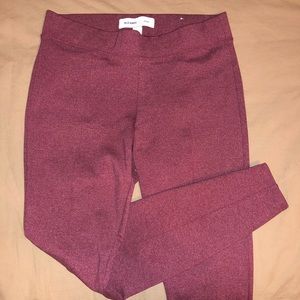 Old Navy Skinny Leggings Stevie - Size M / Wine Color